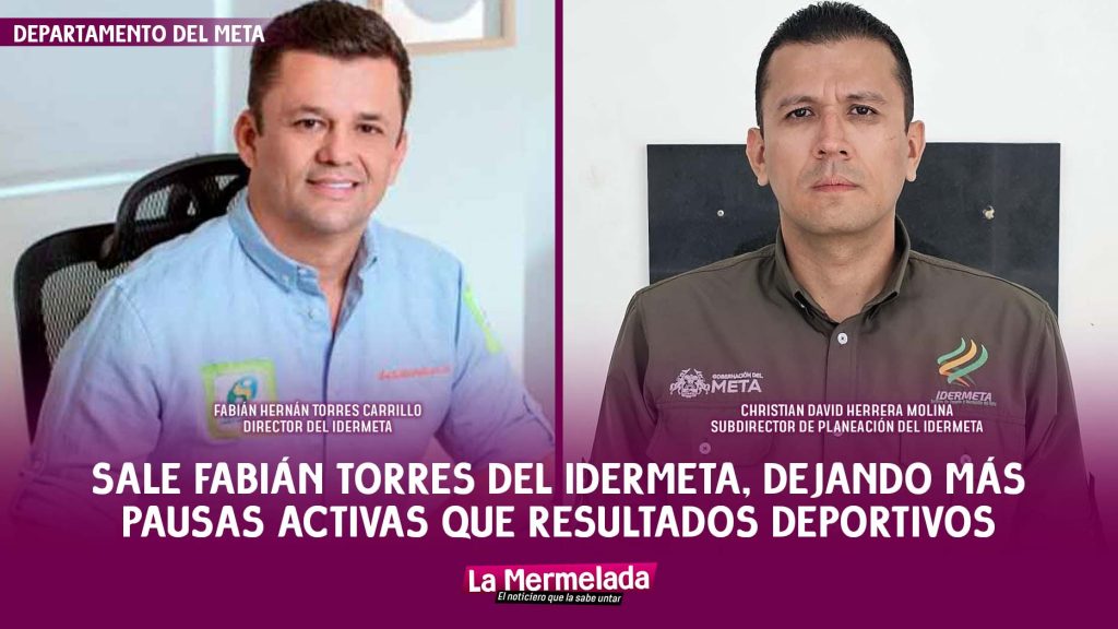 Sale Fabián Torres del Idermeta, dejando más pausas activas que resultados deportivos